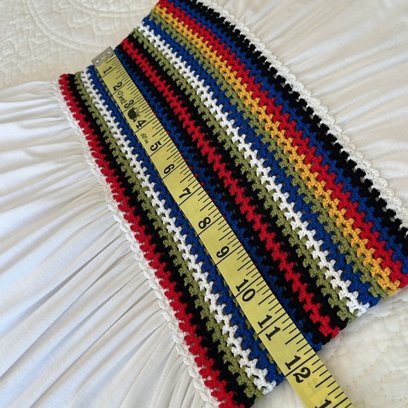 Anthropologie BAILEY 44 Granadilla Rainbow Crocheted Waist Dress Small White - Picture 10 of 17